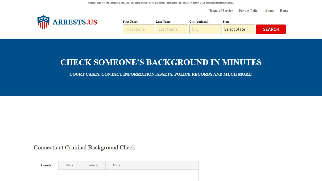 Free Connecticut Background Check - Arrests, Criminal Court Case ...